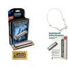 Custom HOHNER Blues Harp MS Harmonica Key C#, Made in Germany, Includes Case, Book, &amp; Harmonica Holder, 532BL-C# COMP
