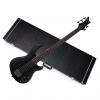 Custom DEAN Edge 5 Flame Maple 5-string BASS guitar NEW Trans Black Satin w/ HARD CASE