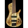 Custom New! Ibanez SRSC805 Cerro Single Cut Neck-Thru 5-String Bass - Natural Flat
