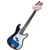 Custom Electric Bass Guitar with Bag, Strap and Tuner, Blueburst