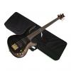 Custom DEAN Edge PRO 4-string BASS guitar NEW Trans Black w/LIGHT CASE - Neck-through