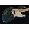 Custom Fender Standard Jazz Bass Maple Fingerboard Lake Placid Blue 3-Ply Parchment Pickguard 0146202502 (032)