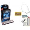 Custom HOHNER Blue Midnight Harmonica, Key A, Germany, Harmonica Holder &amp; Book Included, 595BL-A COMP #1 small image