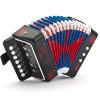 Custom SKY Accordion Black Color 7 Button 2 Bass Kid Music Instrument High Quality Easy to Play