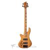 Custom Schecter Stiletto-5 Session Left Handed Maple Fretboard Electric Bass Aged Natural Satin - 2855