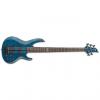 Custom ESP LTD B-Series B-155 Deluxe Bass Guitar 5-String See Thru Blue w/ Active B155