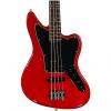 Custom Squier Vintage Modified Jaguar Bass Special - Crimson Red Transparent