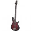 Custom Schecter Guitar Research Hellraiser Extreme-5 CRBS 5-String Electric Bass Guitar in Crimson Red Burs #1 small image