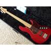 Custom Suhr Classic J Custom Bass Guitar &amp; Case. Translucent Crimson over Swamp Ash. Stunning! #1 small image