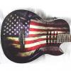 Custom Dean Mako Bass Dave Mustaine Acoustic Electric Bass Guitar 2014 Flag Graphic #1 small image