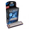 Custom HOHNER Blue Midnight Harmonica, Key E, Made in Germany, Includes Case, 595BL-E
