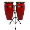 Custom Tycoon Percussion Conga Set &amp; Stand - Red