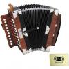 Custom Hohner Cajun Style Ariette Accordion (Natural Brown) Bundle with Custom Zorro Sounds Cleaning Cloth #1 small image