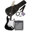 Squier by Fender Affinity Stratocaster Beginner Electric Guitar Pack with Fender FM 10G Amplifier, Clip-On Tuner, Cable, Strap, Picks, and gig bag  - Black #1 small image