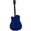 Blue Full Size Thinline Acoustic Electric Guitar with Free Gig Bag Case &amp; Picks #3 small image