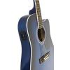 Blue Full Size Thinline Acoustic Electric Guitar with Free Gig Bag Case &amp; Picks #5 small image