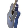 Blue Full Size Thinline Acoustic Electric Guitar with Free Gig Bag Case &amp; Picks #6 small image