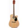 Full Size Thinline Acoustic Electric Guitar with Gig Bag Case &amp; Picks - Natural Finish #2 small image