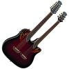 Ovation CSE225-RRB Double Neck Celebrity Ruby Red Acoustic Guitar w/Case and Tuner #2 small image