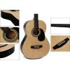 IMusic 39&quot; Inch Gloss Natural Acoustic Guitar Starter Kit Beginner Package #5 small image