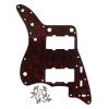 IKN Red Tortoise 4Ply Guitar Pickguard Scratch Plate for American Fender Style Vintage JM Guitar, with Screws #5 small image