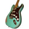 Sawtooth Handcrafted Americana ES Relic Solid Body Electric Guitar with Hard Case, Surf Green #5 small image