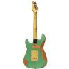 Sawtooth Handcrafted Americana ES Relic Solid Body Electric Guitar with Hard Case, Surf Green #7 small image