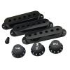 SODIAL(R) Fender Stratocaster Pickup Covers 50 or 52 mm Pole to Pole Knobs Tips (Black) #1 small image