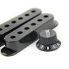 SODIAL(R) Fender Stratocaster Pickup Covers 50 or 52 mm Pole to Pole Knobs Tips (Black) #4 small image