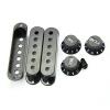 SODIAL(R) Fender Stratocaster Pickup Covers 50 or 52 mm Pole to Pole Knobs Tips (Black) #6 small image
