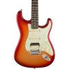 Fender American Deluxe Stratocaster HSS Shawbucker Solid-Body Electric Guitar, Sunset Metallic