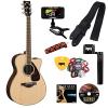 Yamaha FSX830C Small Body Cutaway Acoustic-Electric Guitar, Solid Top, Rosewood Back and Sides, with Legacy Accessory Bundle