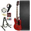 GuildS-100 Polara CHR Solid Body Electric Guitar, Cherry Red with Guild Hard Case, ChromaCast Electric Strings, Cable, Strap, Picks, Stand and Polish Cloth #1 small image