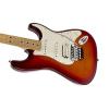 Fender Standard Stratocaster Electric Guitar - Flamed Maple Top - with Floyd Rose Locking Tremolo - Maple Fingerboard, Aged Cherry Burst #5 small image