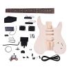 ammoon Unfinished DIY Electric Guitar Kit Basswood Body Rosewood Fingerboard Maple Neck Special Design Without Headstock #1 small image