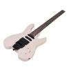 ammoon Unfinished DIY Electric Guitar Kit Basswood Body Rosewood Fingerboard Maple Neck Special Design Without Headstock #2 small image