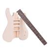 ammoon Unfinished DIY Electric Guitar Kit Basswood Body Rosewood Fingerboard Maple Neck Special Design Without Headstock #3 small image
