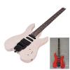 ammoon Unfinished DIY Electric Guitar Kit Basswood Body Rosewood Fingerboard Maple Neck Special Design Without Headstock #7 small image