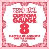 Ernie Ball EB1008 Single Steel Acoustic Electric Guitar String - .008 Gauge