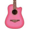 Daisy Rock Wildwood Short Scale Acoustic Guitar, Pink Burst