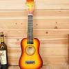 25&quot; Beginners Practice Acoustic Mini Guitar 6 String Children Music Toys Musical Instrument Toy Yellow for Kids