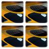 Luxlady Square Coaster steel string acoustic guitar IMAGE 21585341 Customized Art Home Kitchen