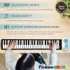PicassoTiles PT49 Kid's 49-Key Flexible Roll-Up Educational Electronic Digital Music Piano Keyboard w/ Recording Feature, 8 Different tones, 6 Educational Demo Songs &amp; Build-in Speaker - Blue #3 small image