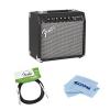Fender Champion 20 Guitar Amplifier with 8&quot; Speaker - Bundle With Fender Performance Series 10' Instrument Cable, Microfiber Cleaning Cloth