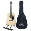 Peavey Acoustic Guitar Rockmaster Pack with Bag, Stand, Tuner, Picks, and More #1 small image