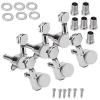 WEONE Replacement 16:1 Chrome CR Auto Lock String Guitar Pegs Machine Heads 3L3R Material + Steel gear #1 small image