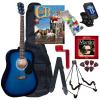 Chord Buddy Acoustic Guitar Beginners Package with Full Size Johnson JG-610 Bundle - Blueburst