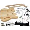 Solo Tele Style Double Neck DIY Guitar Kit, Basswood Body, Maple FB, DTCK-1 #1 small image