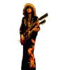 JIMMY PAGE LED ZEPPELIN GIBSON SG DOUBLE-NECK GUITAR LIFESIZE CARDBOARD STANDUP STANDEE CUTOUT POSTER FIGURE DISPLAY #1 small image
