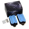 Yibuy Light Blue Color HBBC-BL-XBN 4P Double Coil Humbucker Pickup Neck and Bridge for Electric Guitar